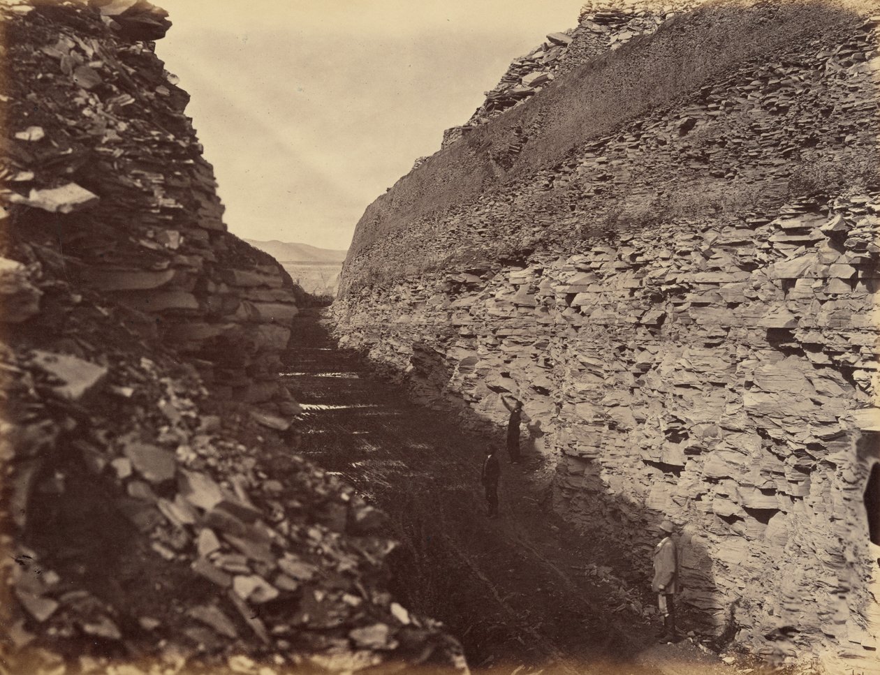 Lámina 22. Burning Rock Cut,1869 (foto) de Andrew Joseph Russell