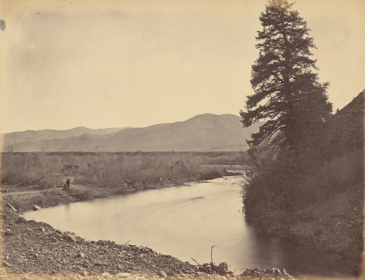 Lámina 43. Weber Valley, desde Willhelmina Pass,1869 (foto) de Andrew Joseph Russell