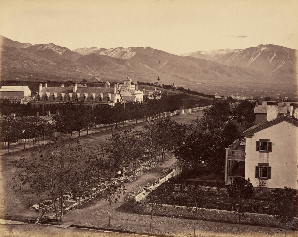 Lámina 47. Residencia de Brigham Young, 1869 (foto) de Andrew Joseph Russell