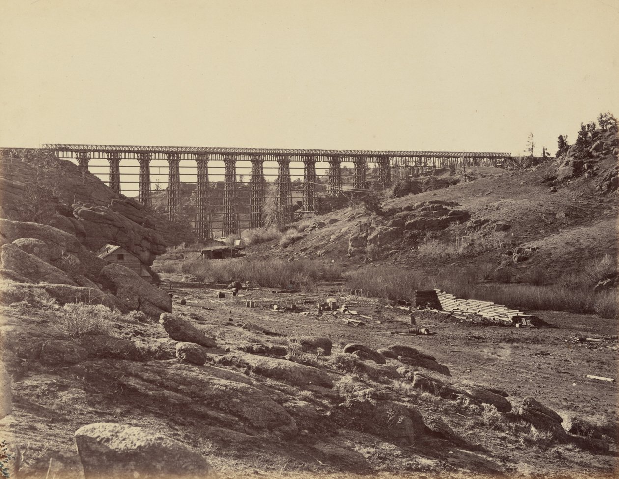 Lámina 7. Dale Creek Bridge, Vista general,1869 (foto) de Andrew Joseph Russell