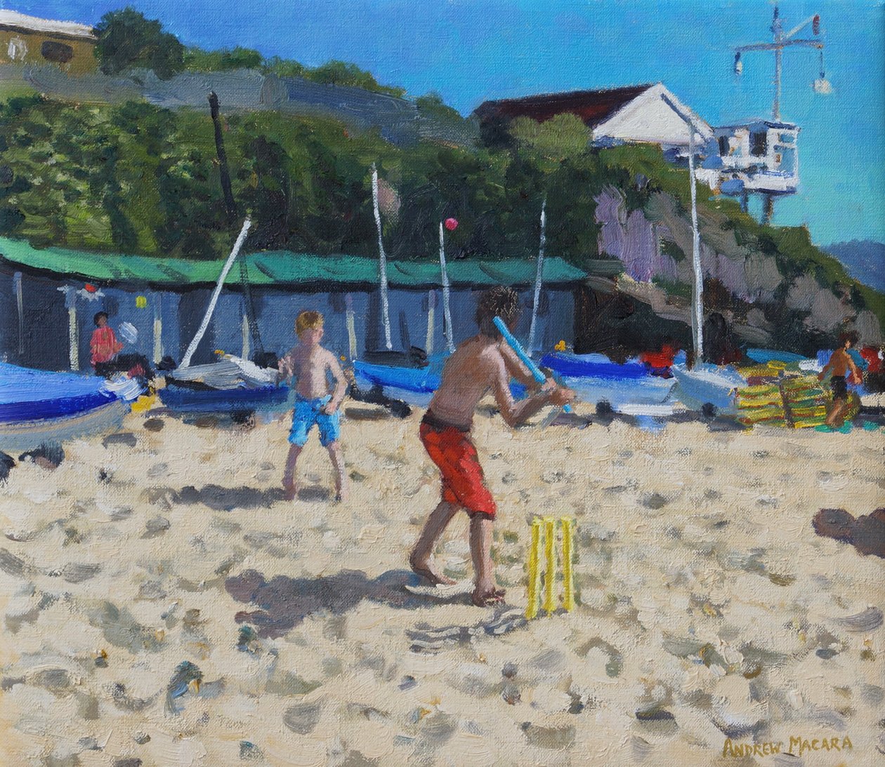 Críquet y tocones amarillos, Abersoch de Andrew Macara