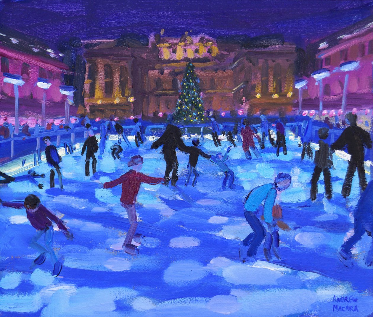 Patinadores vespertinos, Somerset House, 2015 de Andrew Macara