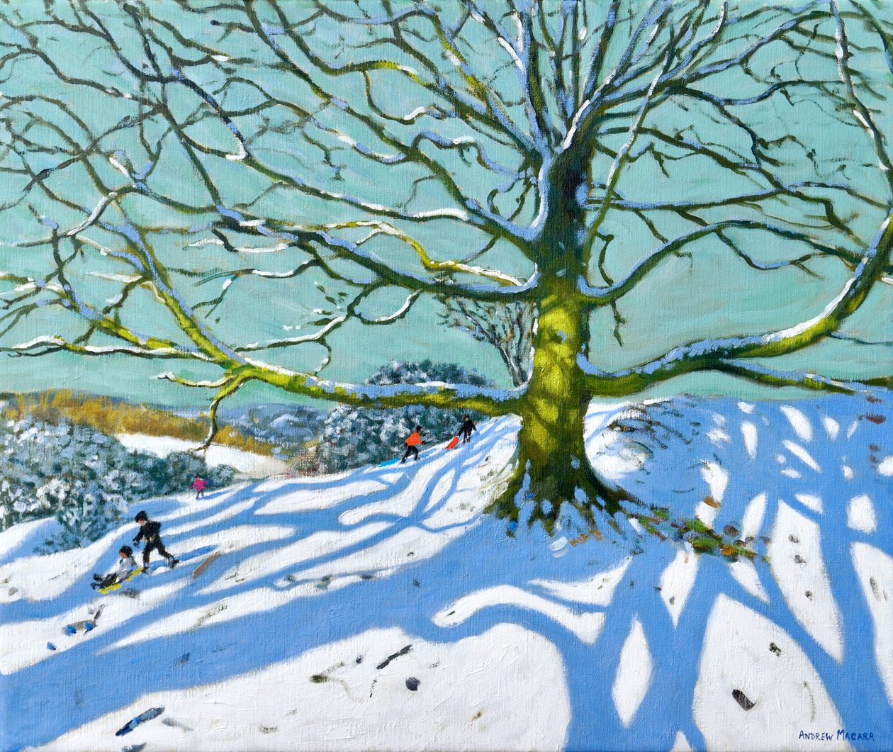 Árbol madre, Idridgehay, Belper, 2022 (óleo sobre lienzo) de Andrew Macara