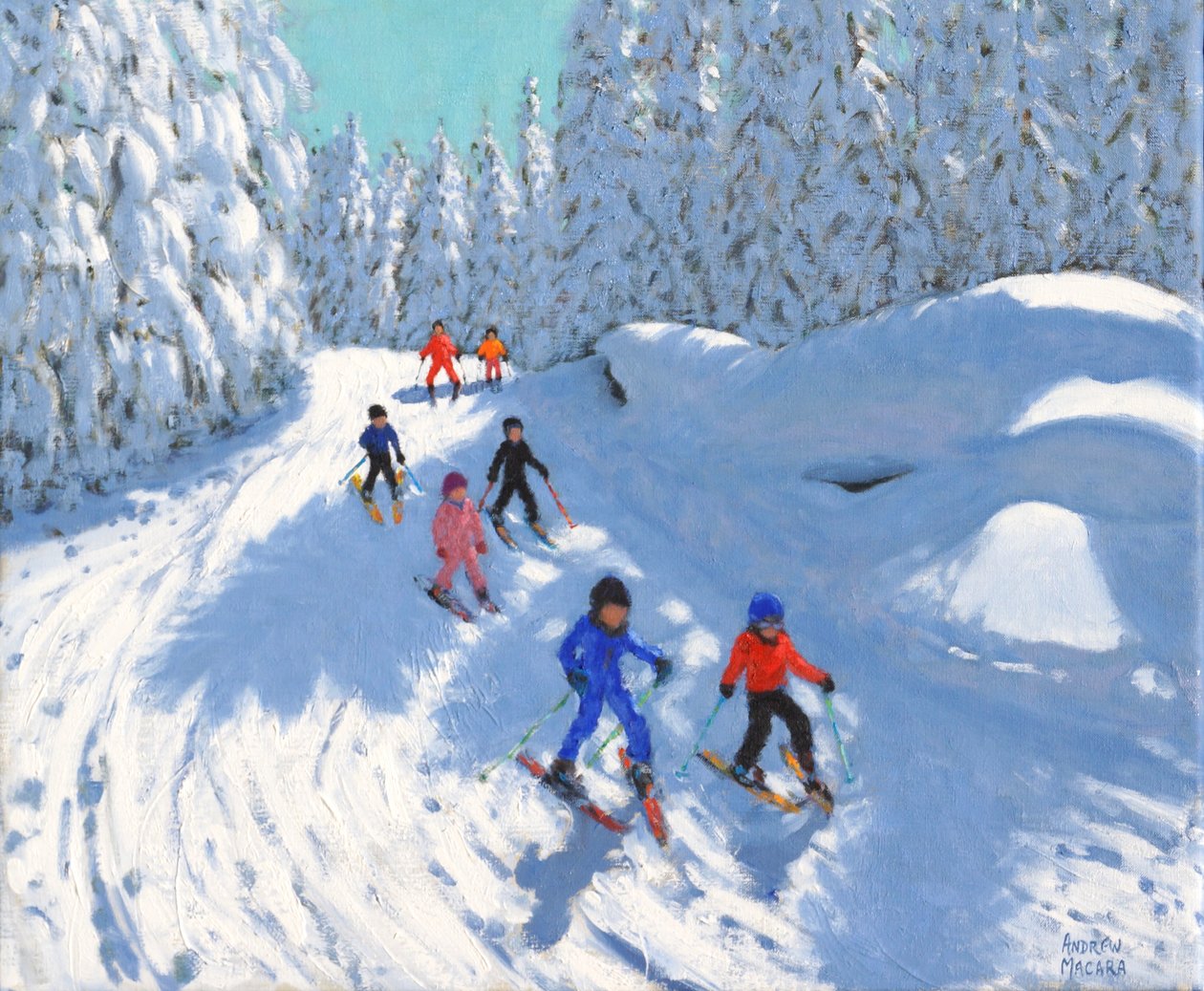 Esquiando por el sendero, Courchevel, 2018 de Andrew Macara