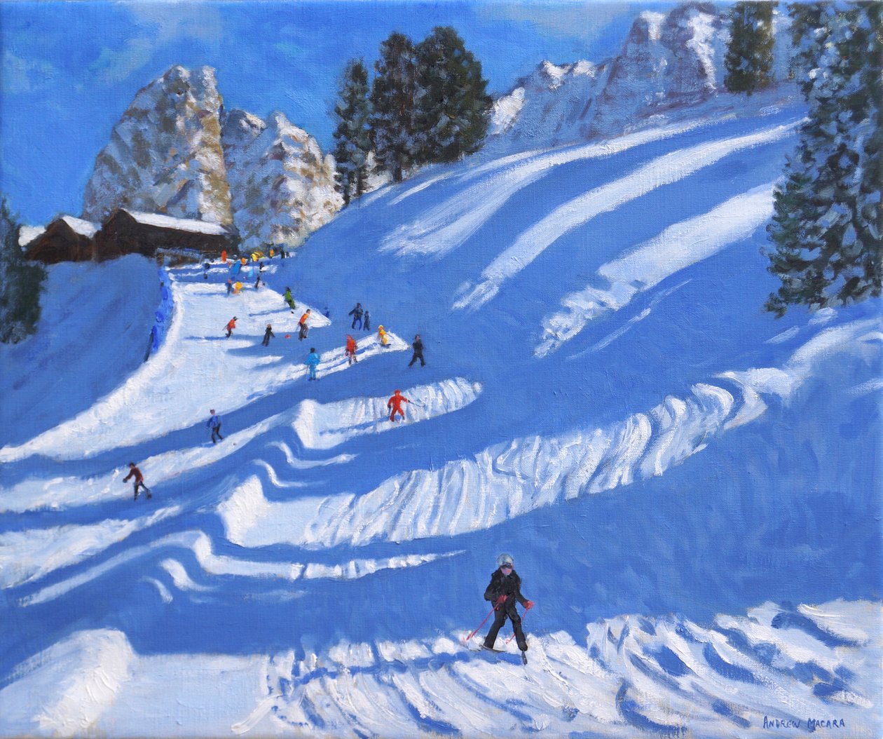 Sol y sombras, Kitzbuhel, Austria, 2022 (óleo sobre lienzo) de Andrew Macara