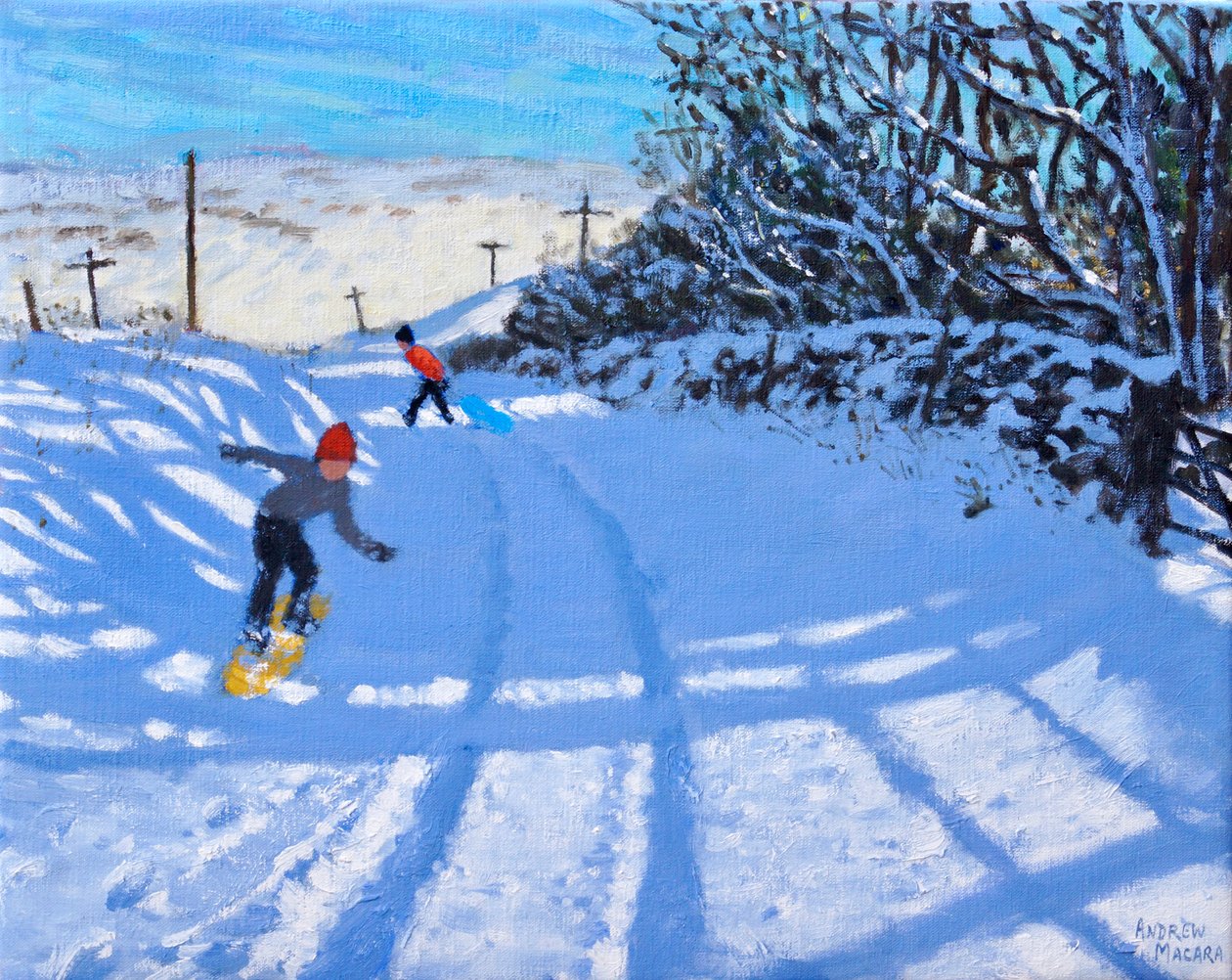 El snowboarder, Dove Head, Derbyshire de Andrew Macara