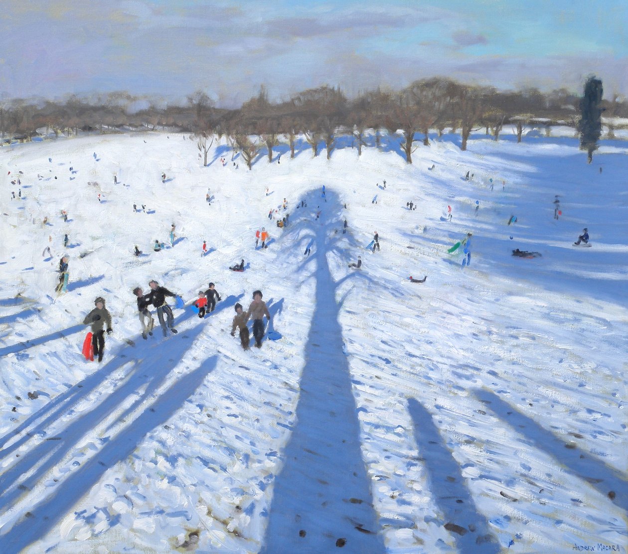 Sombras de árboles,Chatsworth (óleo sobre lienzo) de Andrew Macara