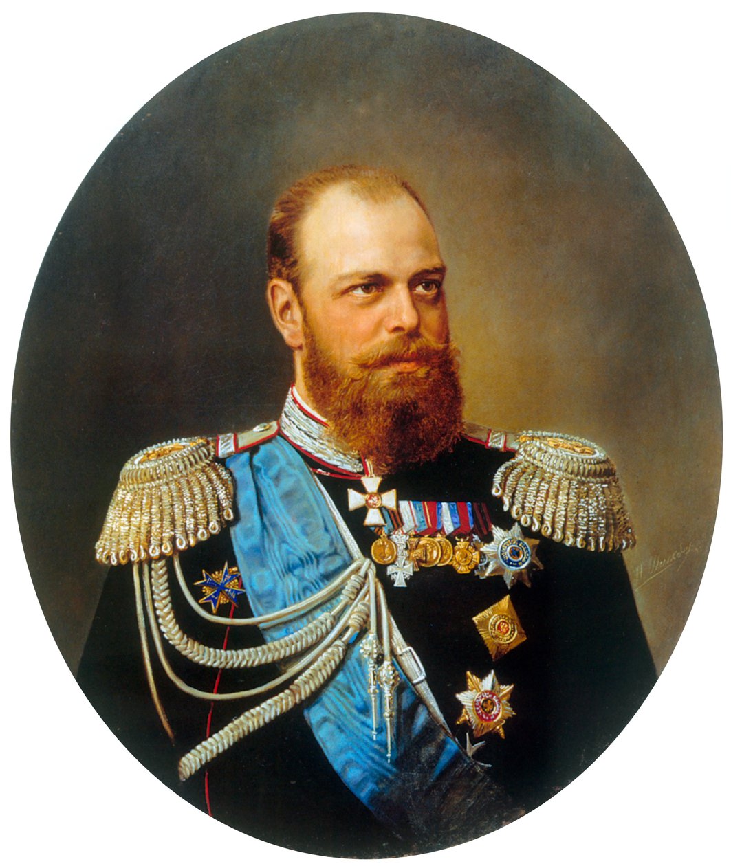Retrato del Emperador Alejandro III de Andrey Nikolayevich Shilder