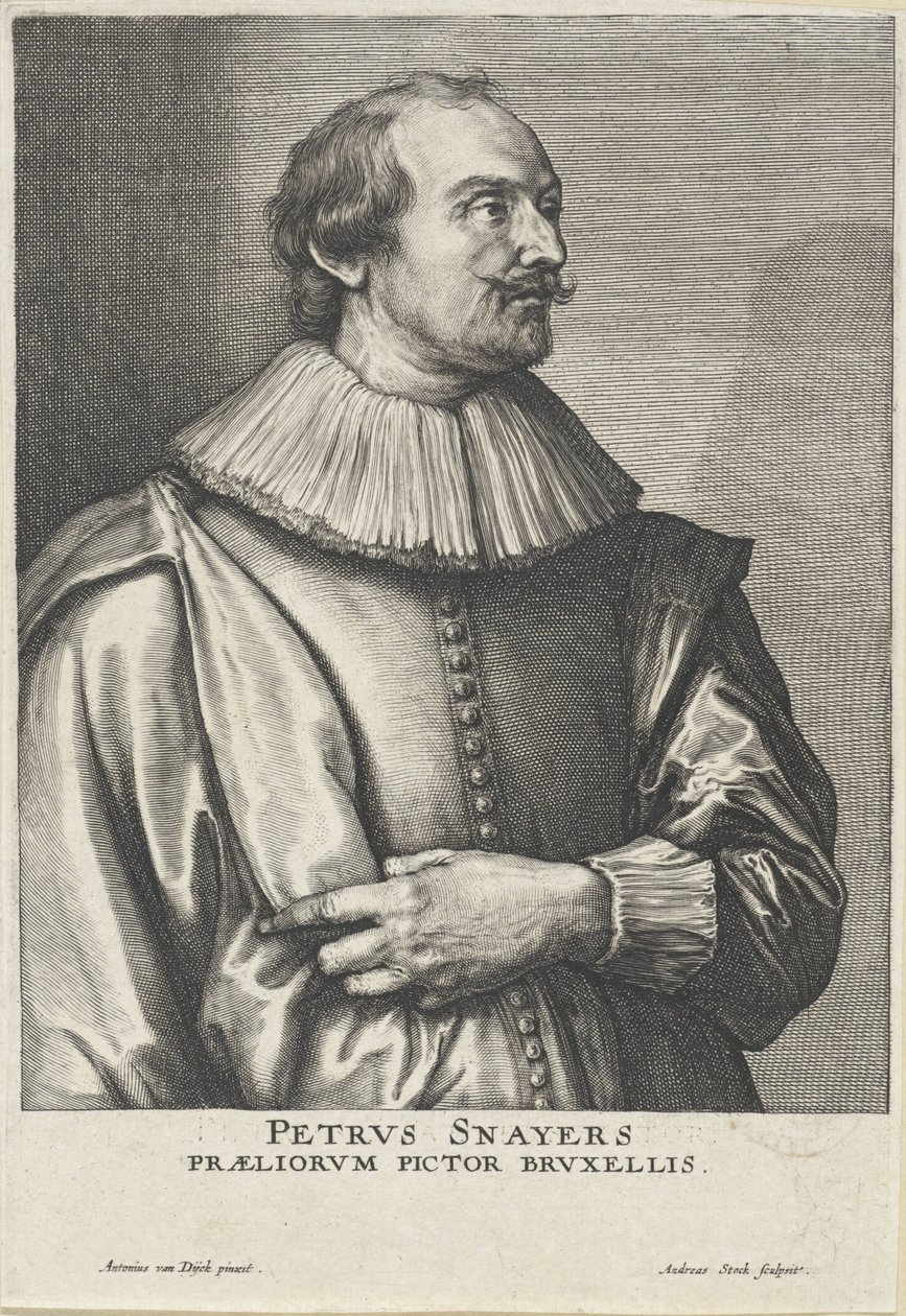 Retrato de Pieter Snayers de Andries Jacobsz Stock