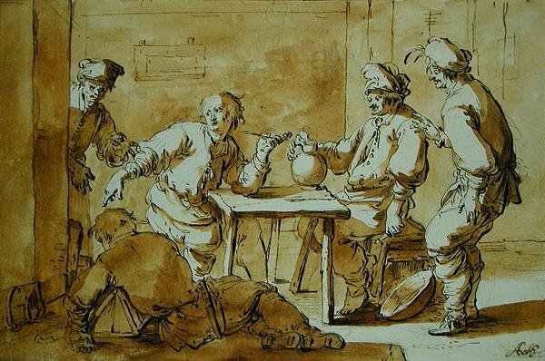 En el bar, 1633 de Andries Both