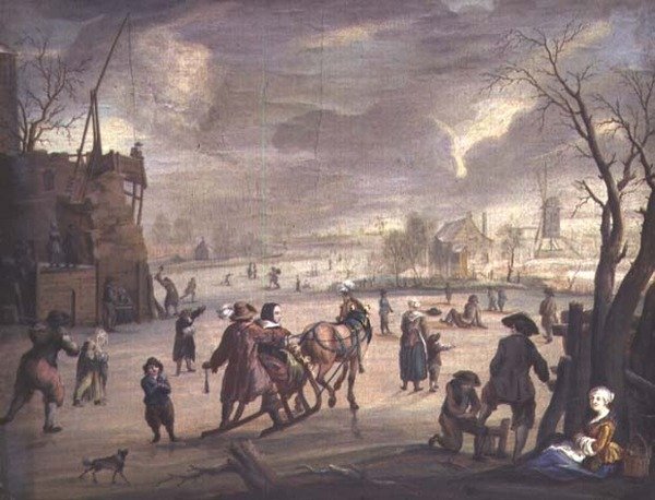 Escena de patinaje de Andries Vermeulen