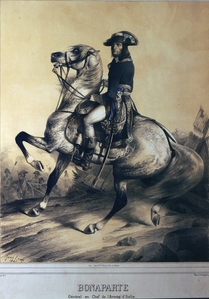 Napoleón Bonaparte como General y Comandante Supremo del ejército italiano de Ange Louis Janet