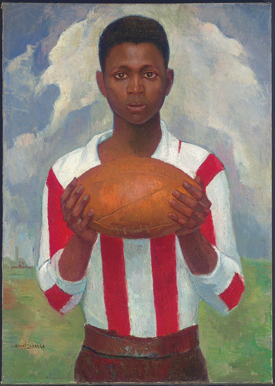 Retrato de un jugador de rugby, c.1925 (óleo sobre lienzo) de Ángel Zárraga