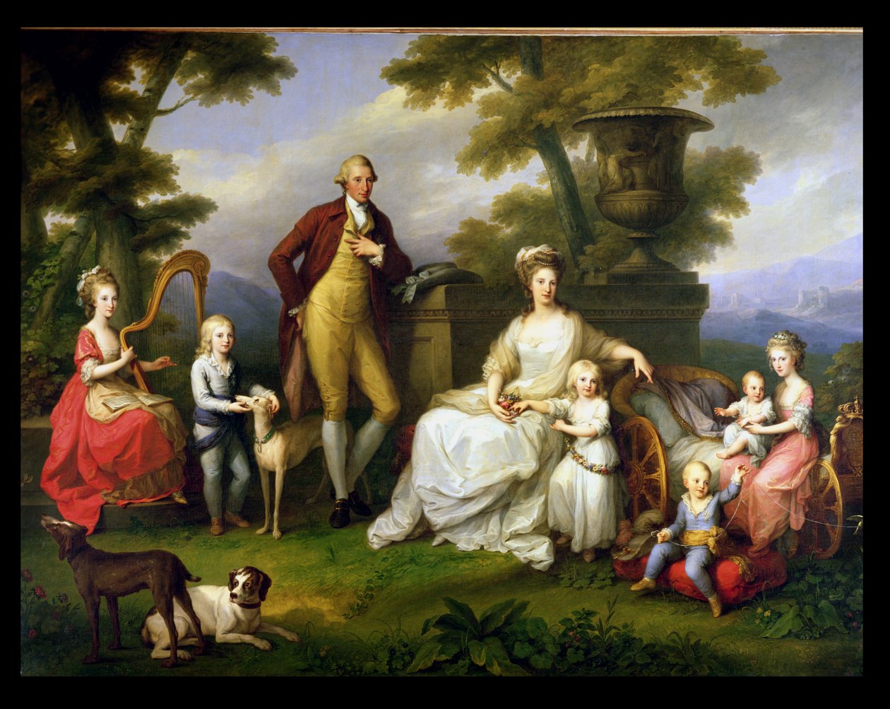 Fernando IV (1751-1825) Rey de Nápoles, y su familia de Angelica Kauffmann