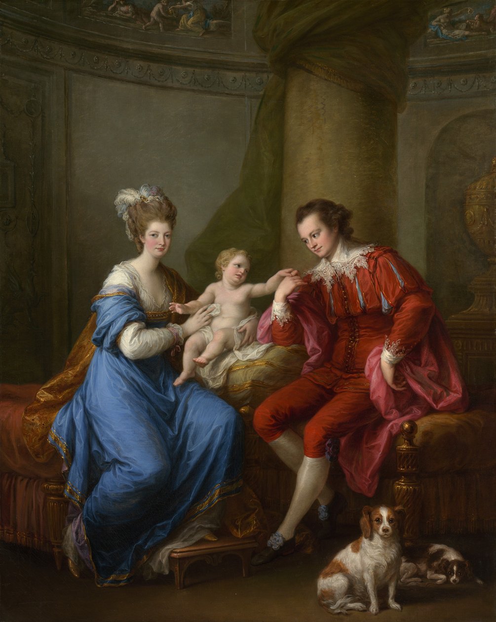 Edward Smith Stanley 1752-1834, Duodécimo Conde de Derby, con su Primera Esposa y su Hijo, c1776 de Angelica Kauffmann