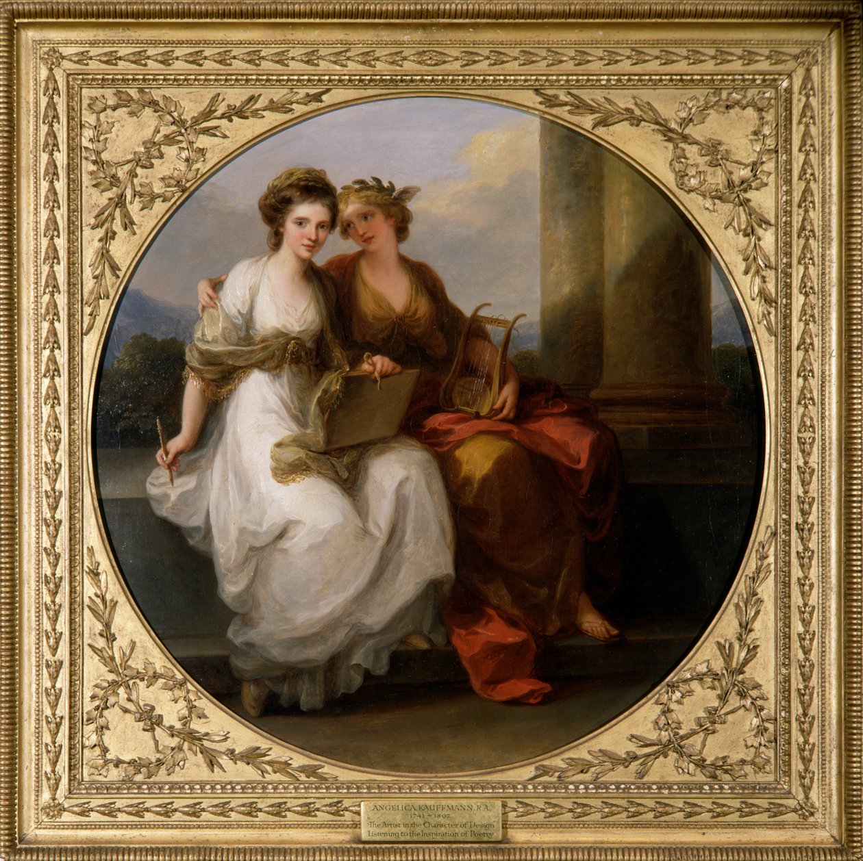 El artista en el carácter del diseño (óleo sobre lienzo) de Angelica Kauffman