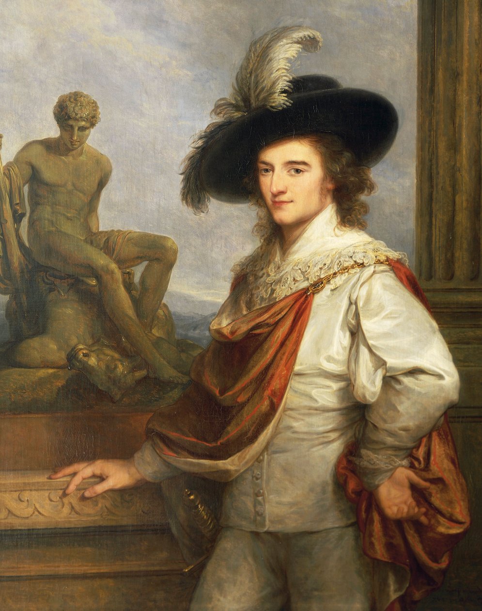 Austria, Viena, retrato al óleo del coleccionista austriaco Joseph Johann Graf Fries de Angelica Kauffmann