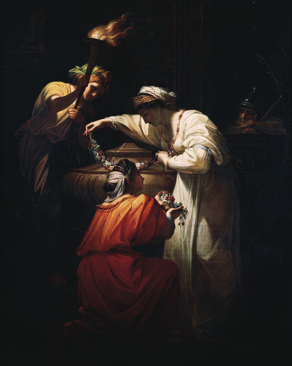 Cleopatra decorando la tumba de Marco Antonio, por Angelica Kauffmann de Angelica Kauffmann