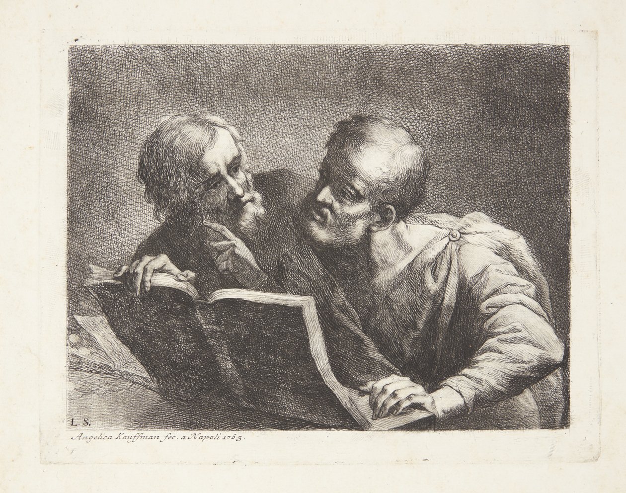 Los dos viejos estudiantes de Angelica Kauffmann