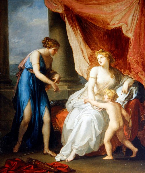 Eufrosina herida por Cupido, quejándose a Venus de Angelica Kauffmann