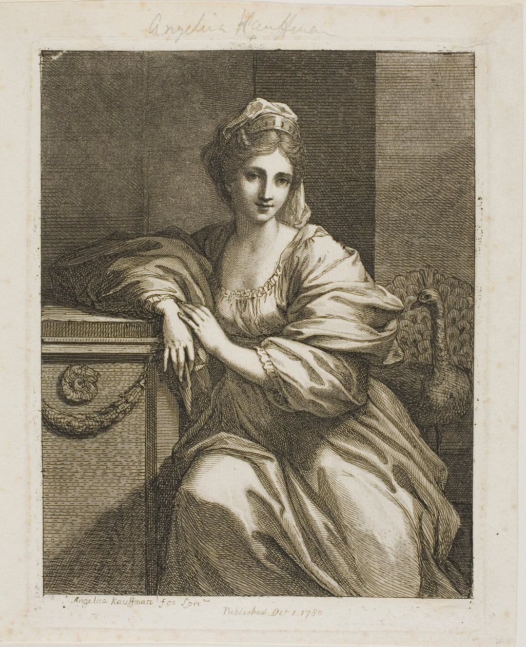 Juno y el pavo real de Angelica Kauffmann