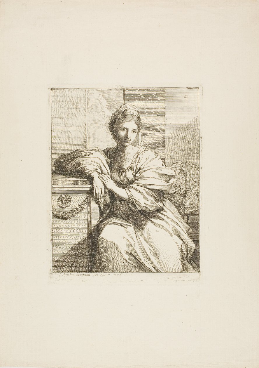 Juno y el pavo real de Angelica Kauffmann