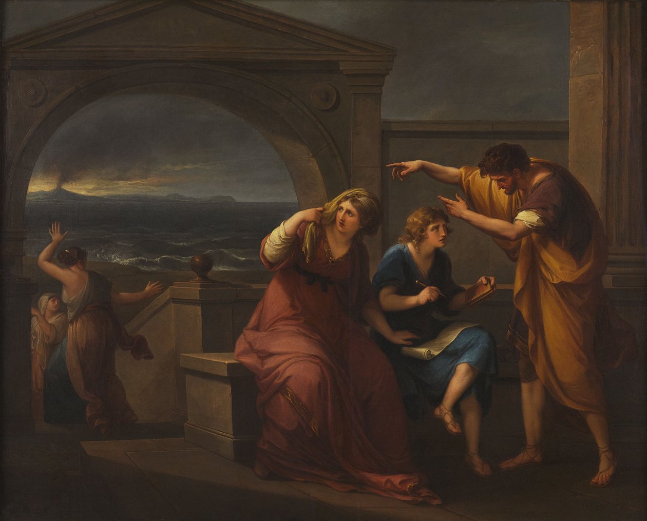 Plinio el Joven y su madre en Miseno, año 79 d. C. de Angelica Kauffmann