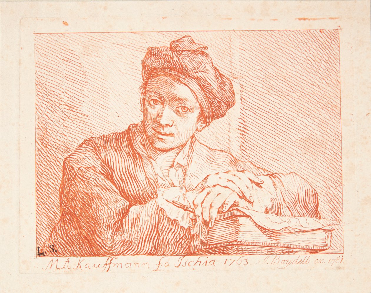 Porträt von Johann Joachim Winckelmann de Angelica Kauffmann