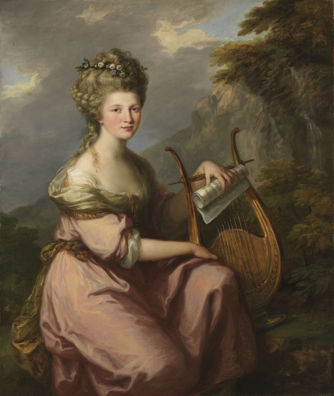 Retrato de Sarah Harrop (la señora Bates) como musa de Angelica Kauffmann