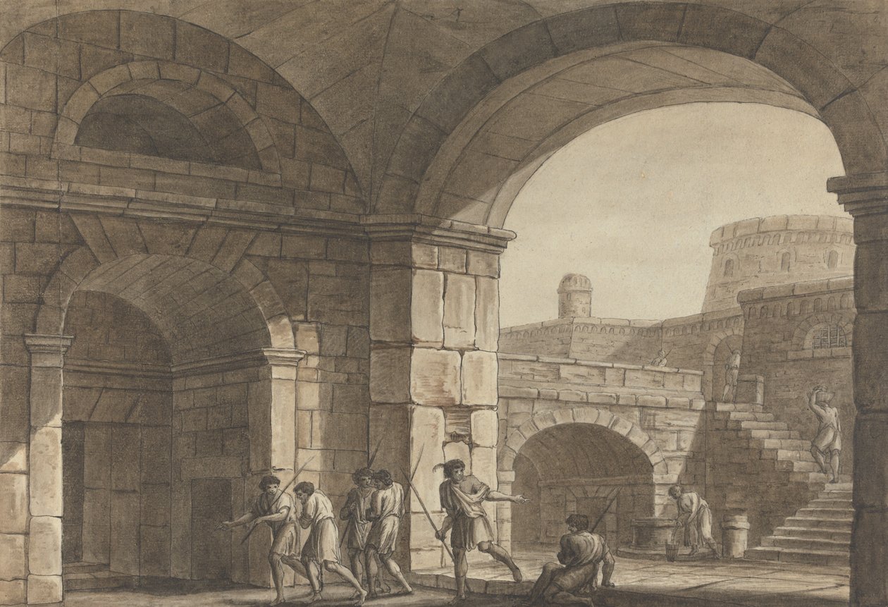 Escena en una prisión romana de Angelica Kauffmann