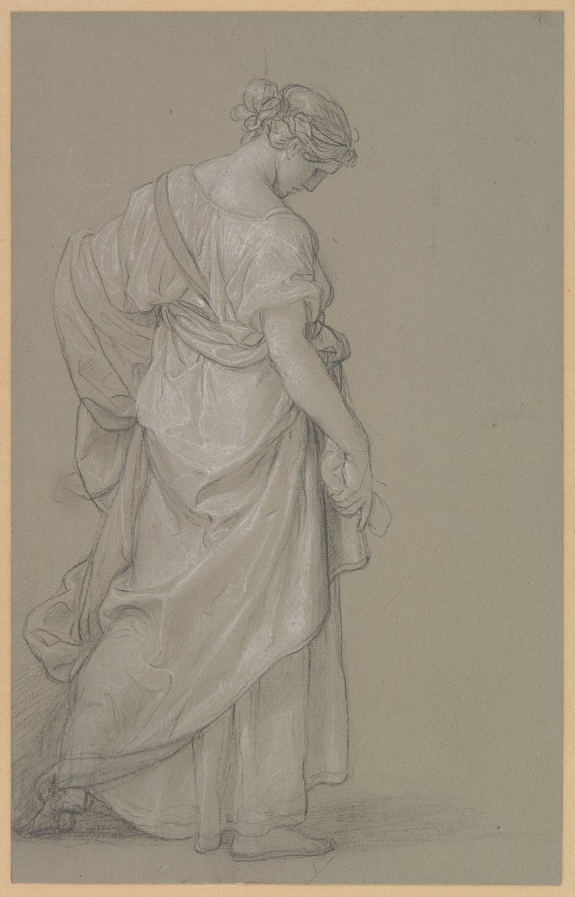 Estudio de una mujer de pie de Angelica Kauffmann