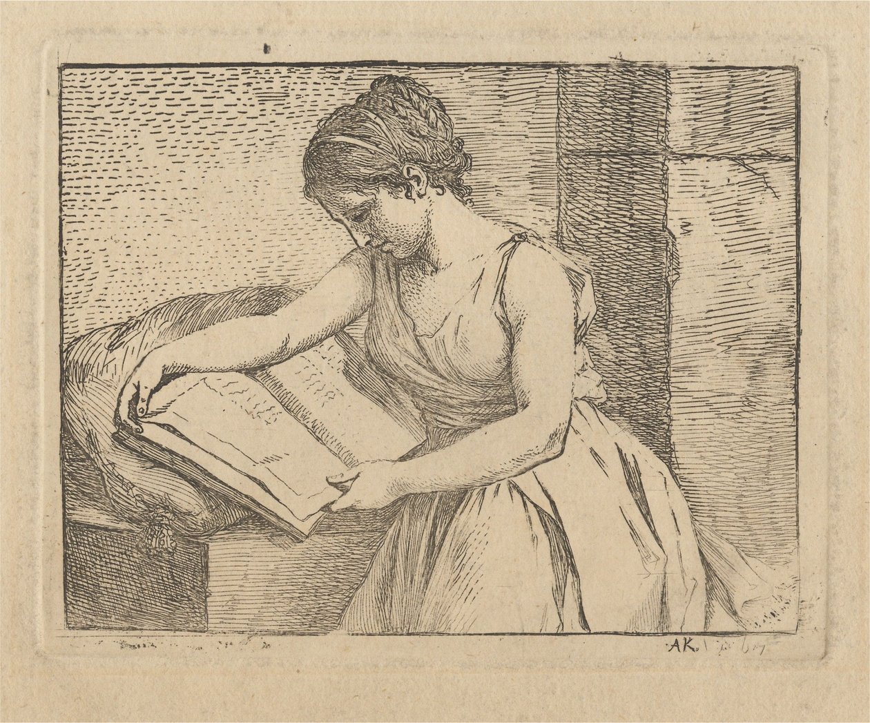 Mujer leyendo de Angelica Kauffmann