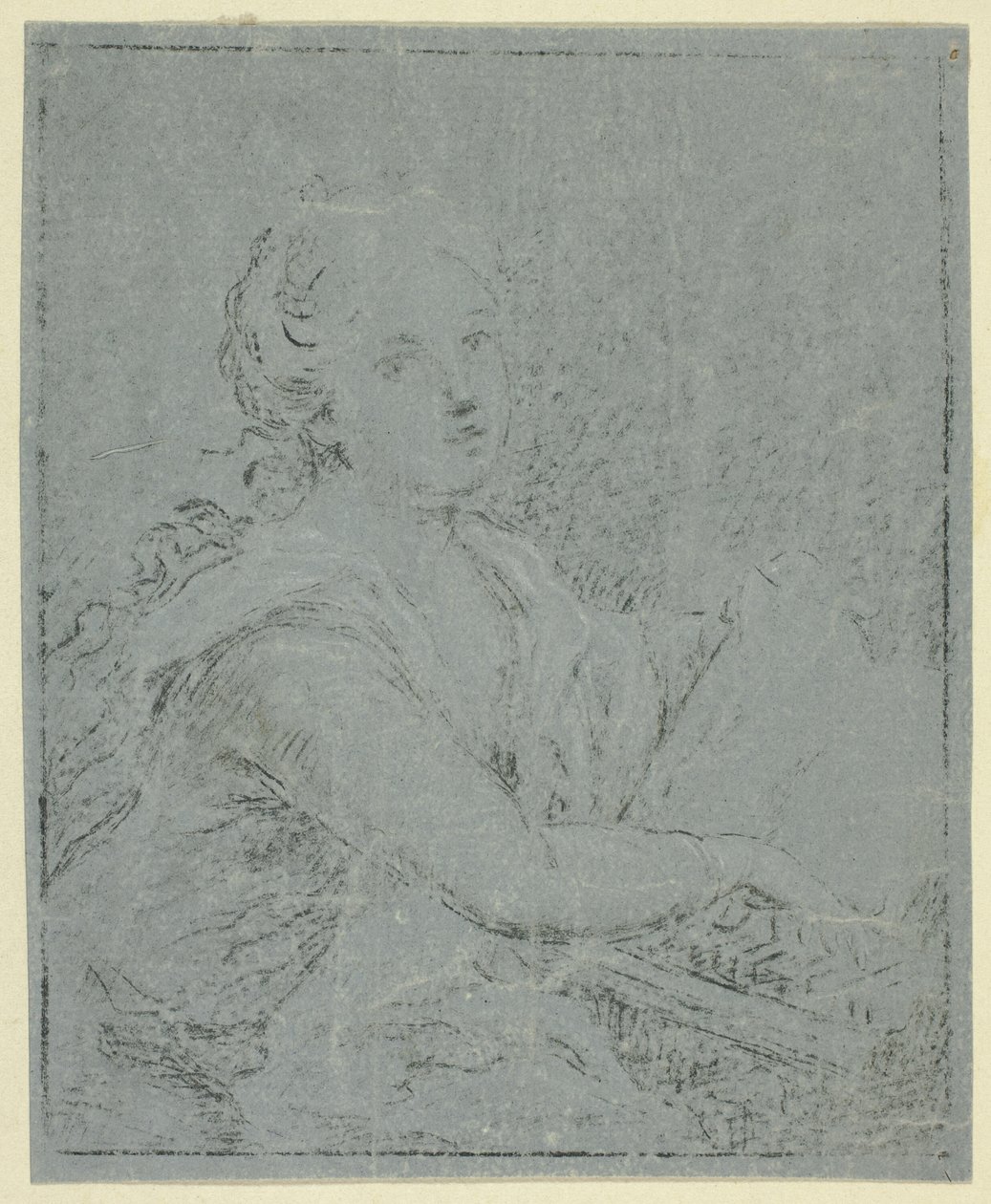 Mujer en el espineta de Angelica Kauffmann