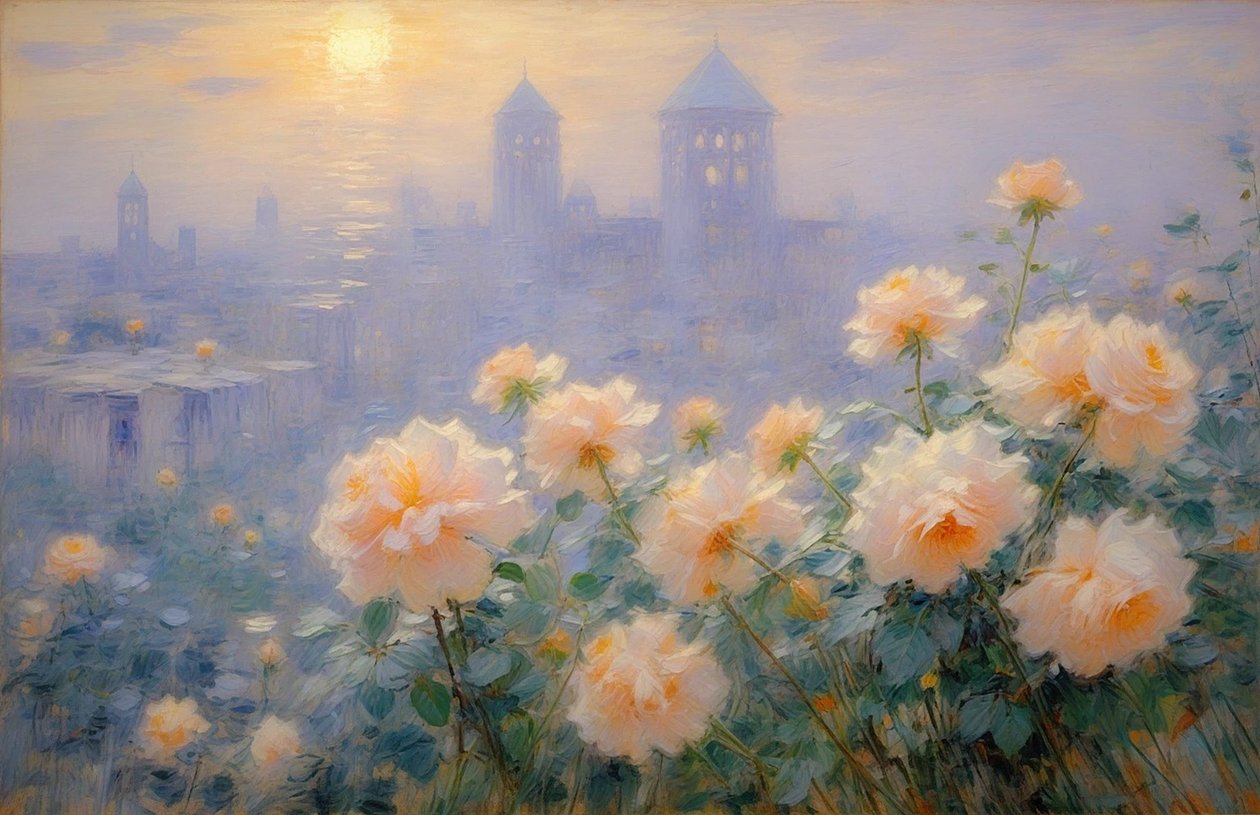 Florales 25, c.2021 (óleo sobre lienzo) de Angelita Hawke