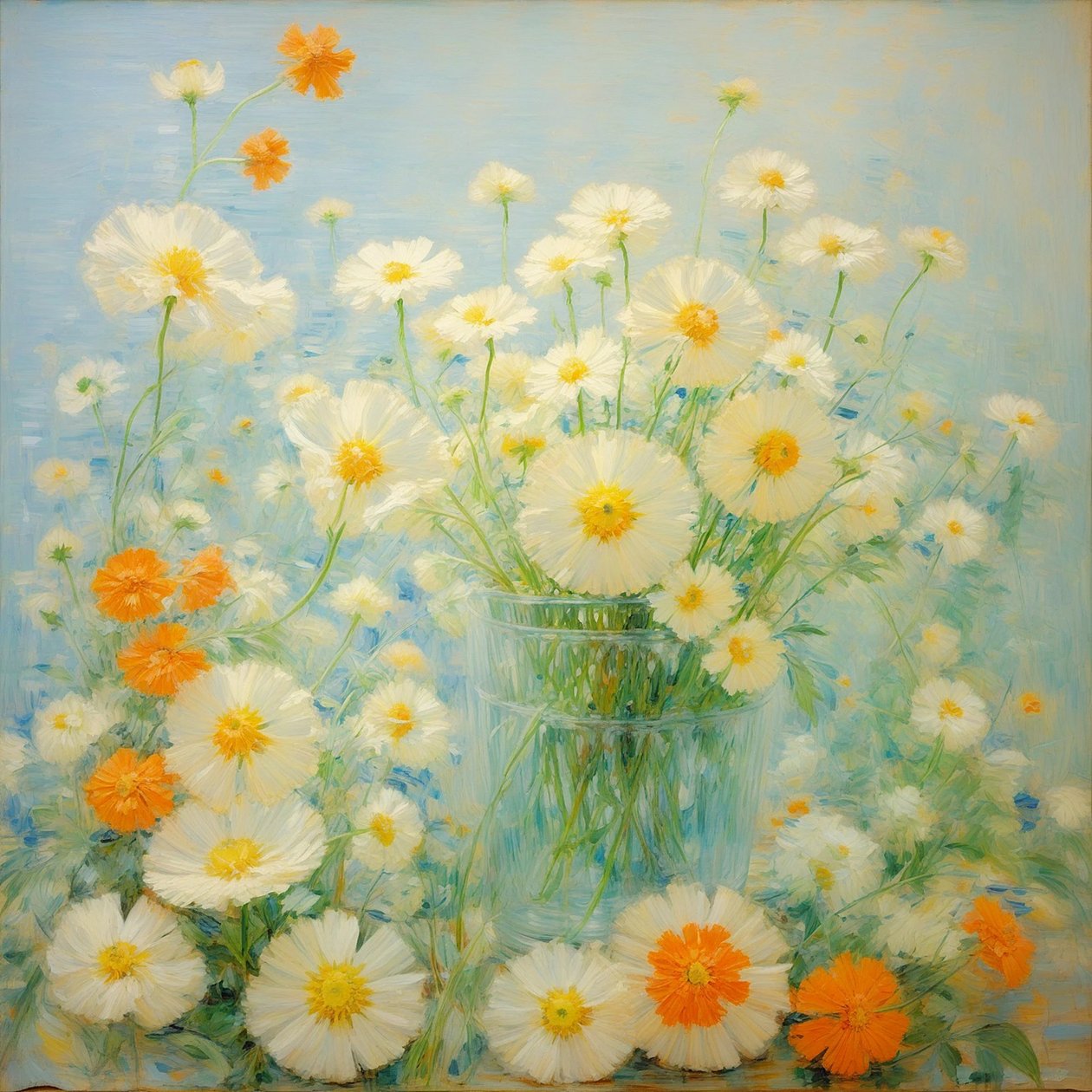 Florales 35, c.2021 (óleo sobre lienzo) de Angelita Hawke