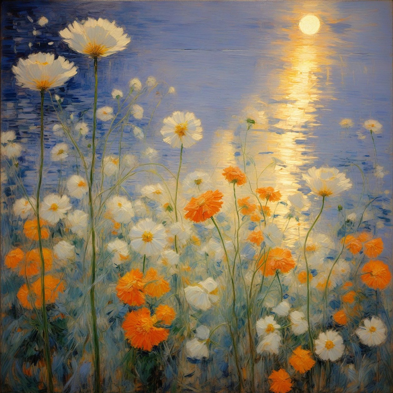 Florales 38, c.2021 (óleo sobre lienzo) de Angelita Hawke