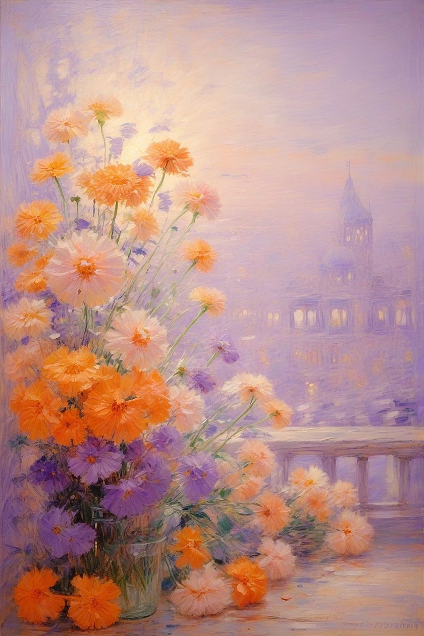 Florales 54, c.2022 (óleo sobre lienzo) de Angelita Hawke