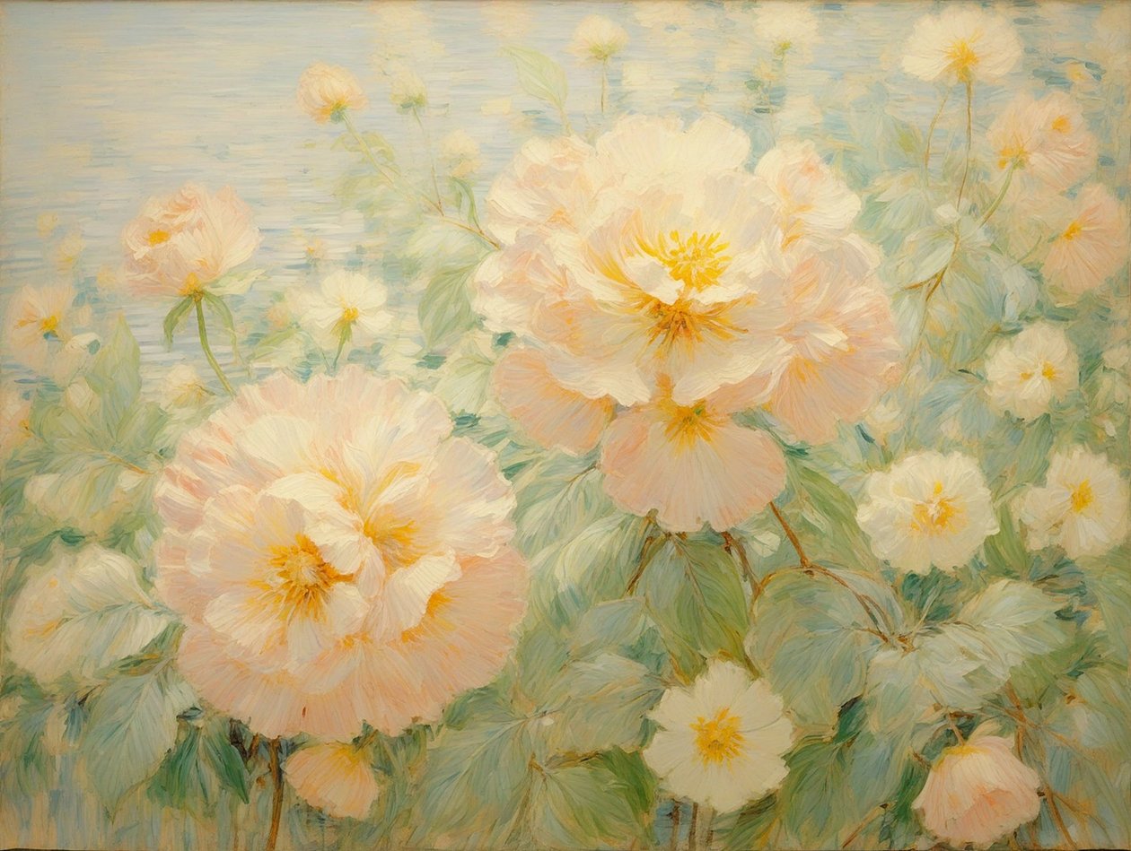 Florales 64, c.2022 (óleo sobre lienzo) de Angelita Hawke