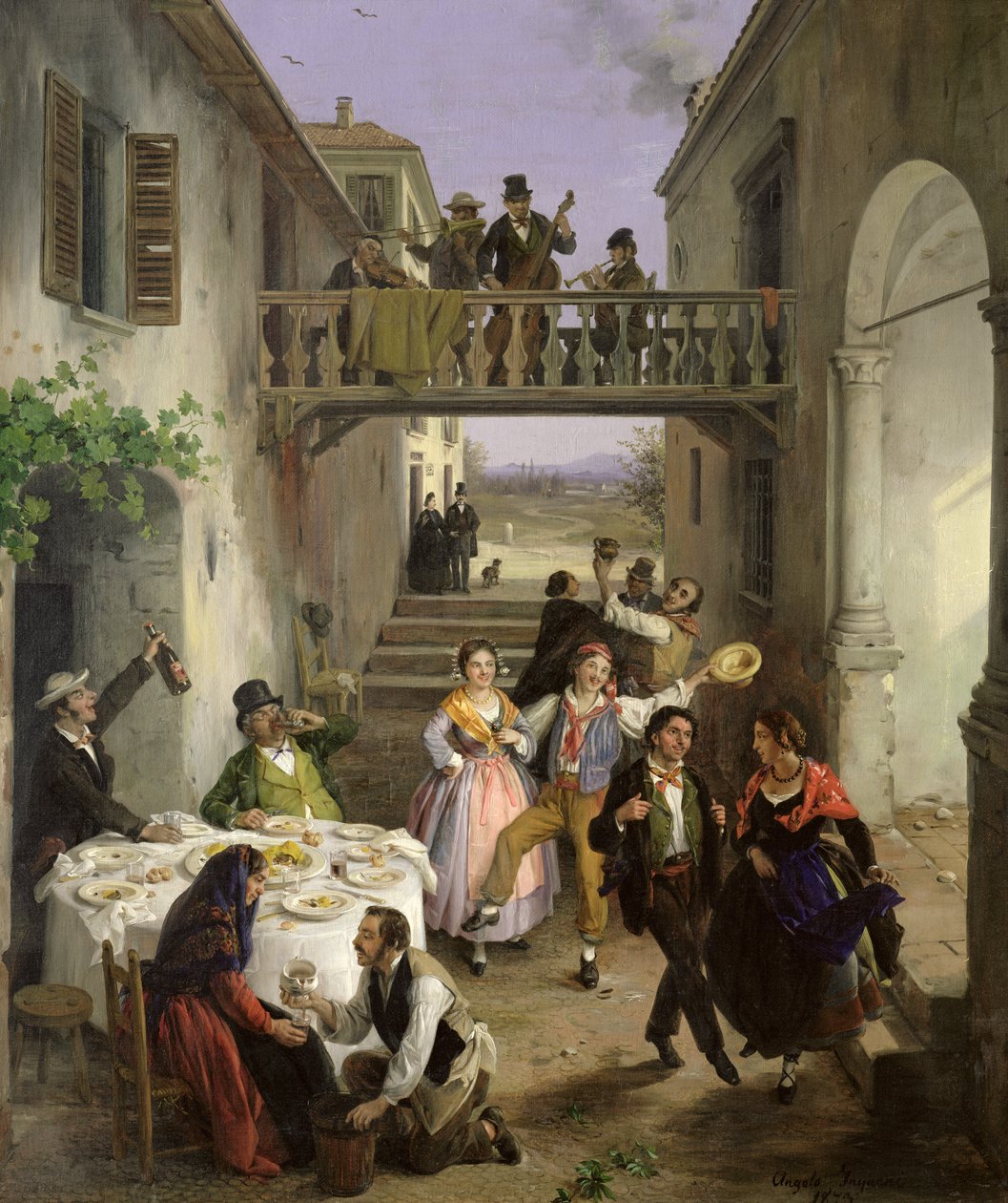 Una boda en Brianza, 1873 de Angelo Inganni
