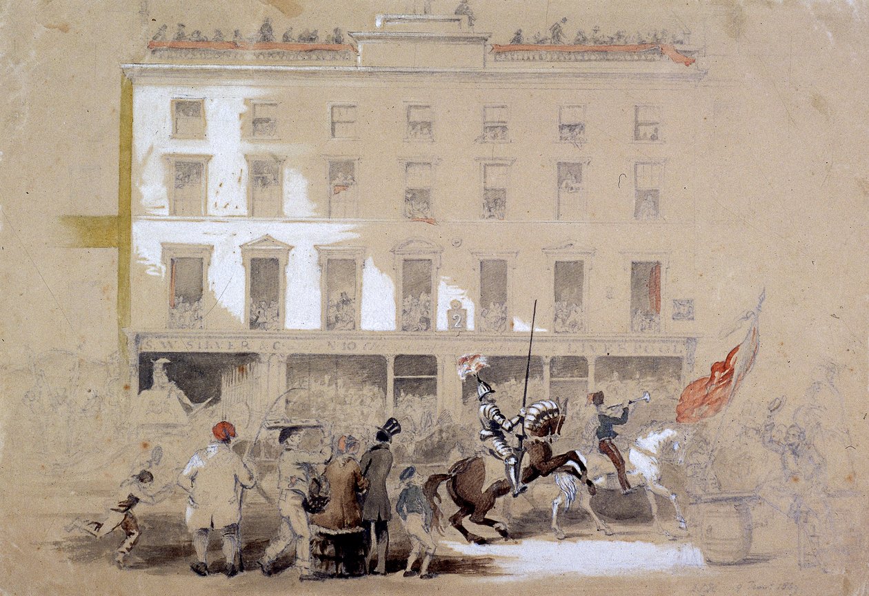 Desfile del Alcalde, Cornhill, Londres, 1849 de Angelo Collen Hayter