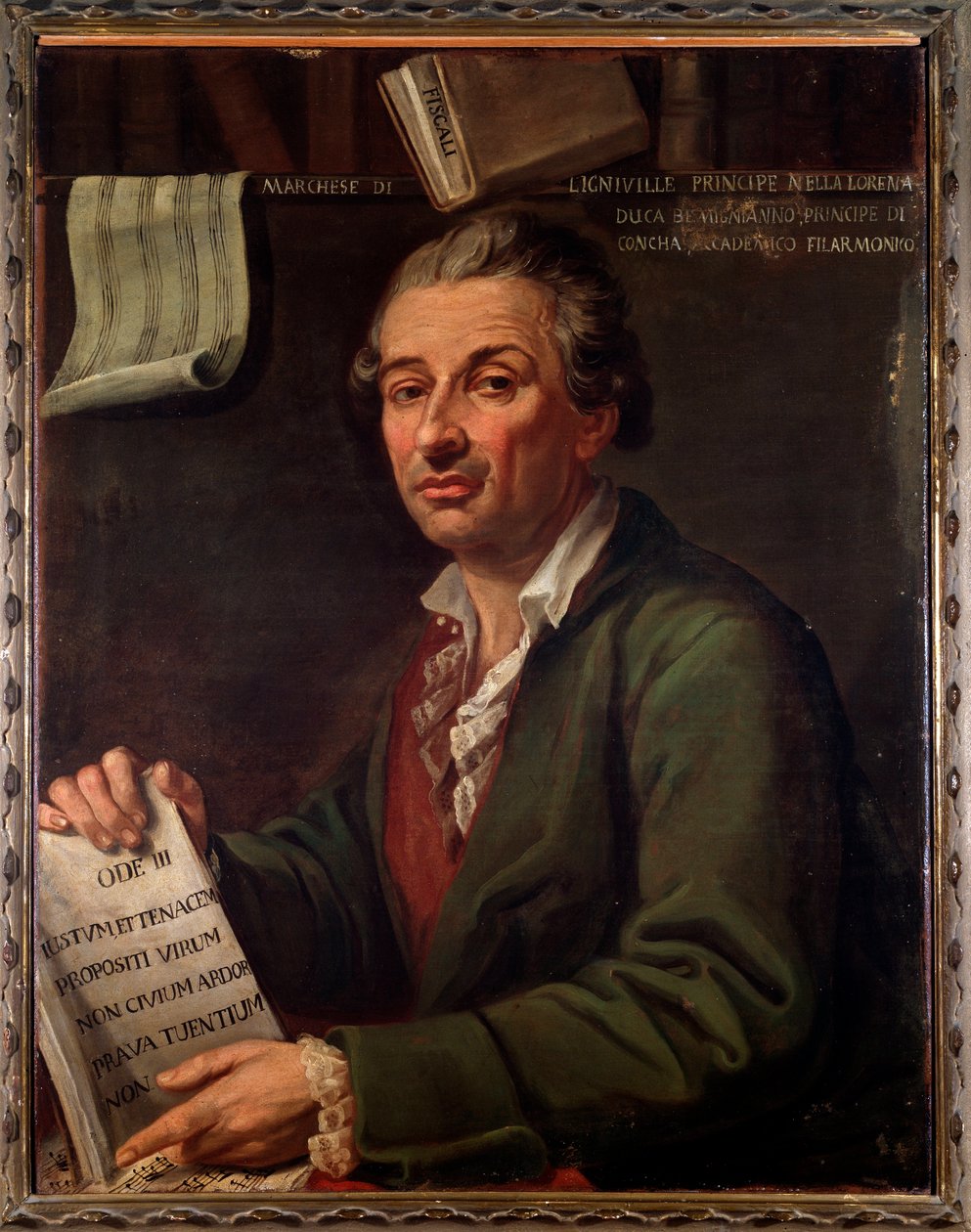 Retrato de Pierre Eugene Francois, Marqués de Ligniville de Angelo Crescimbeni