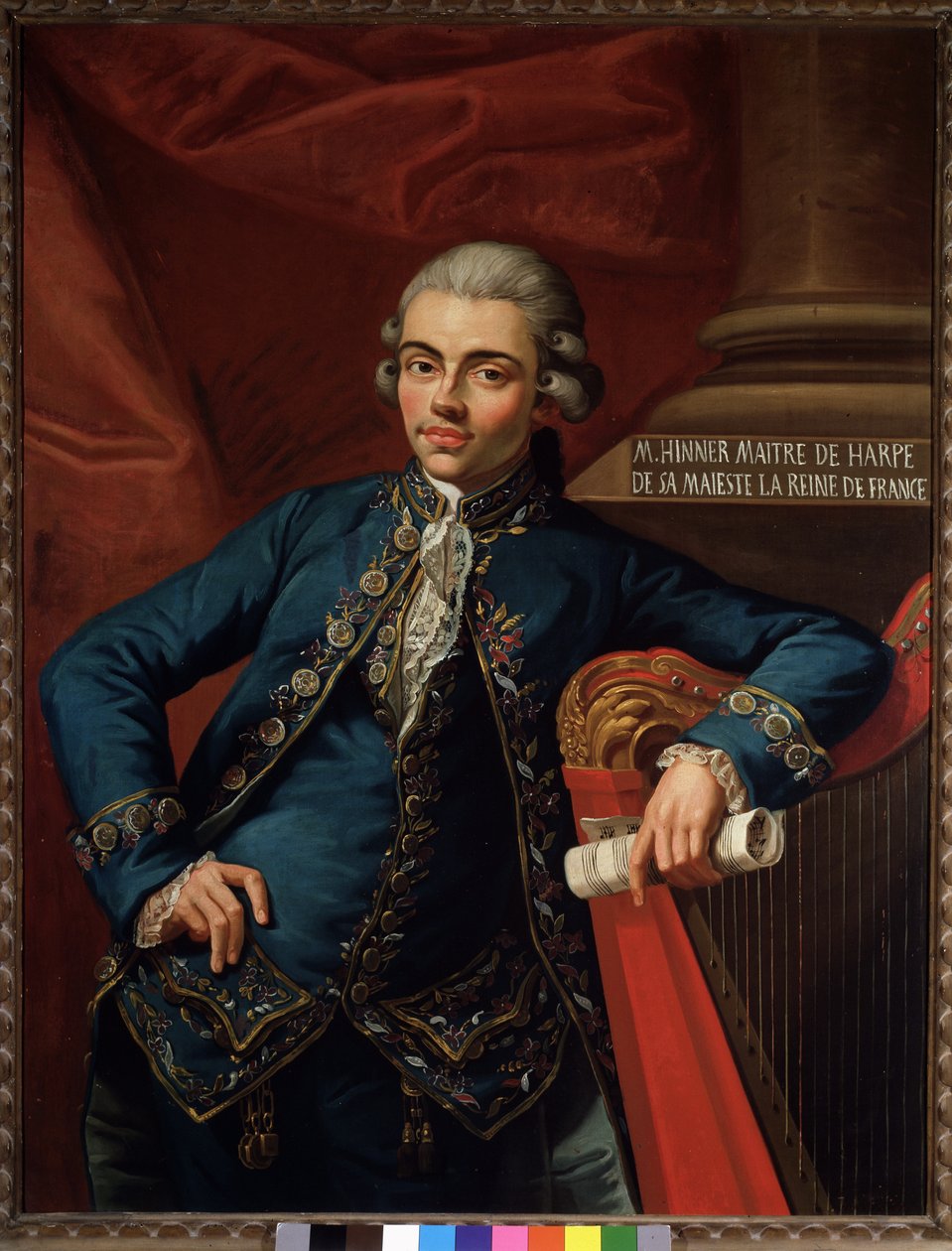 Retrato del compositor y arpista alemán Philip Joseph Hinner (1754-después de 1805) de Angelo Crescimbeni