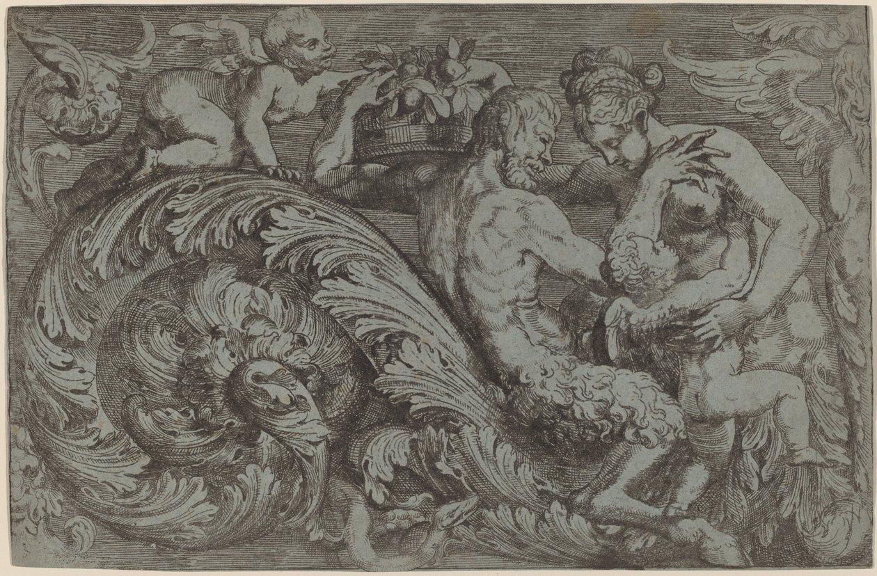 Panel decorativo con figuras mitológicas de Angelo Falconetto