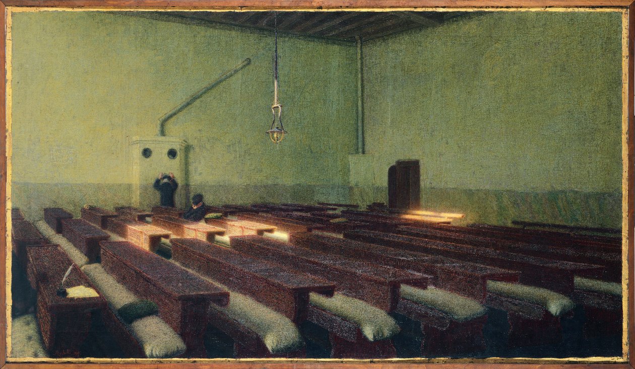 Navidad en Pio Albergo Trivulzio por Angelo Morbelli (1854-1919) de Angelo Morbelli