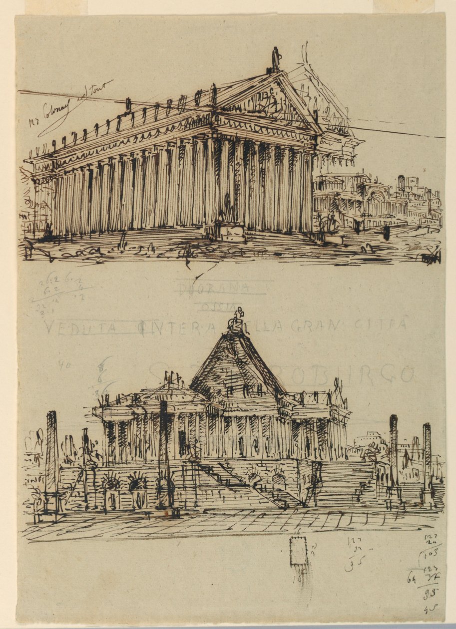 Diseño de escenario, exterior de templos de Angelo Toselli
