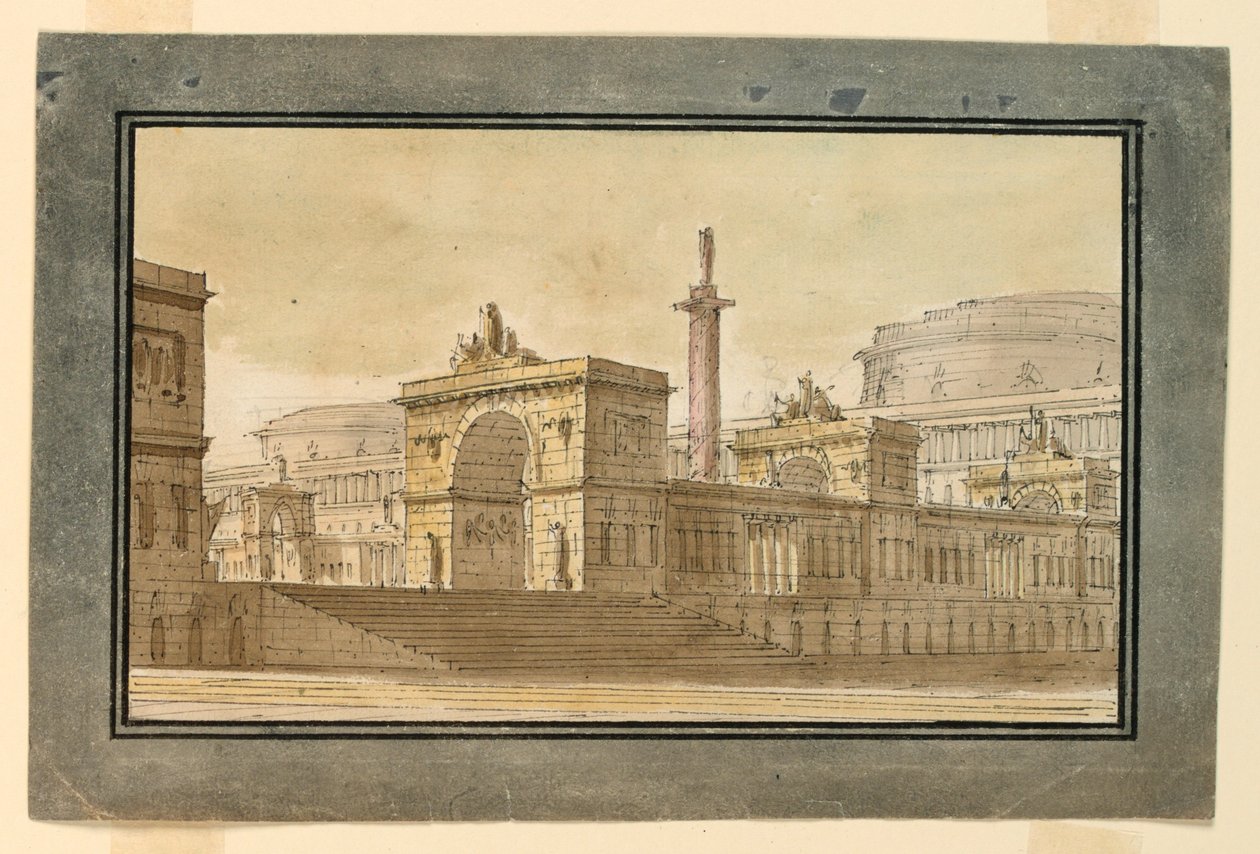 Diseño escénico, grupo de edificios del palacio de Angelo Toselli