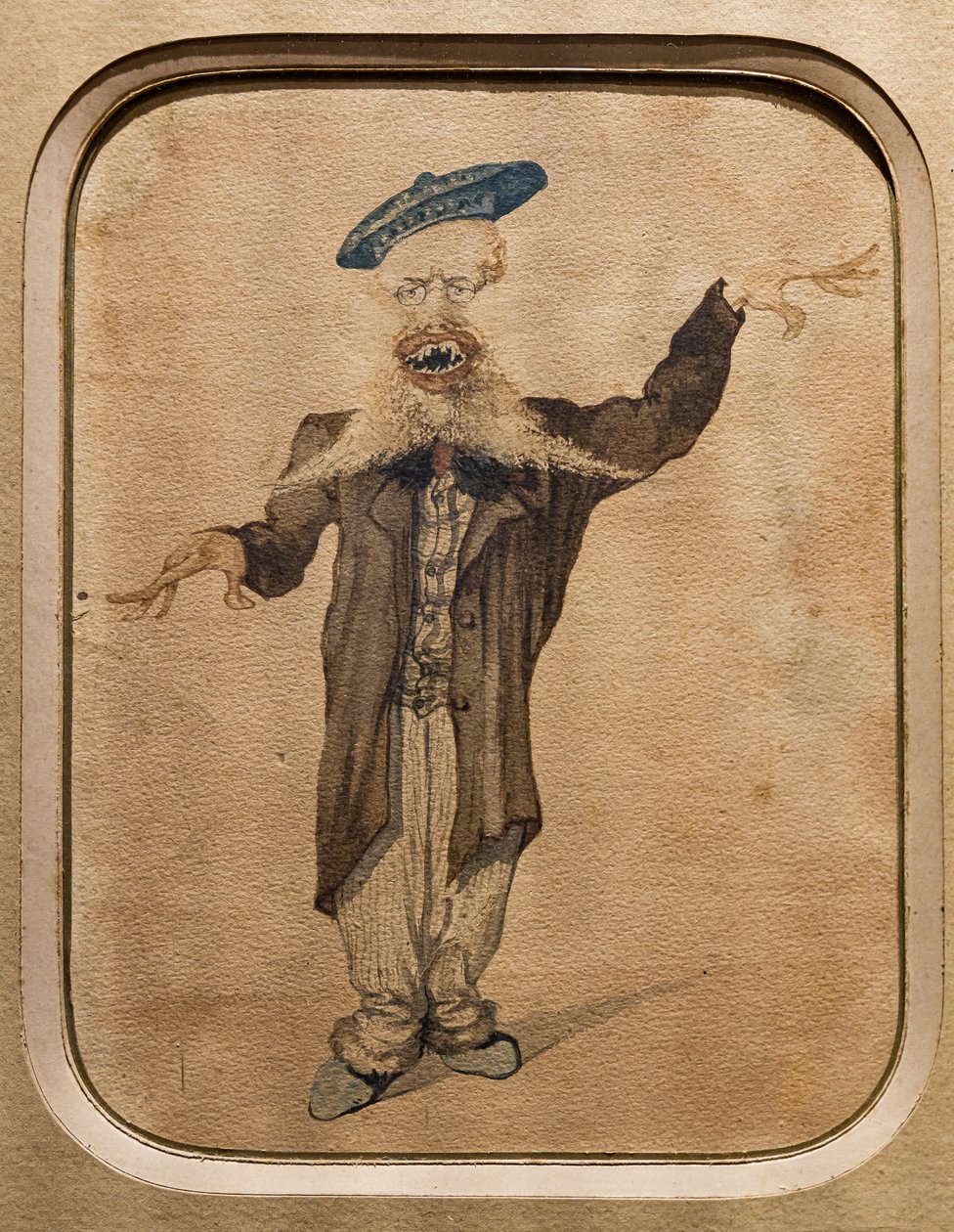 Caricatura de Telemaco Signorini, c.1884 (acuarela sobre papel) de Angiolo Tricca