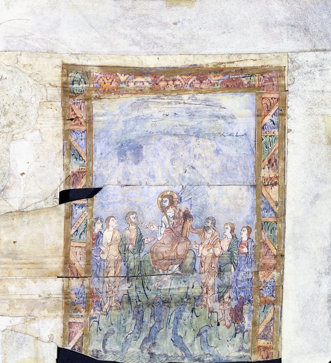 El milagro de Cristo calmando la tempestad y su llegada al país de los "Gergesenos" de Anglo Saxon