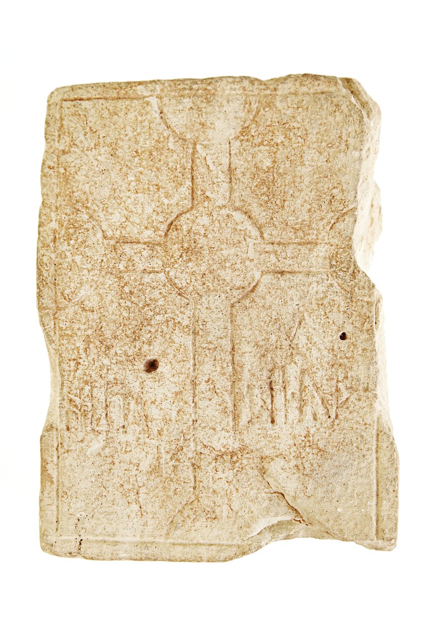 Lápida, mediados del siglo VII a mediados del siglo VIII (piedra caliza) de Anglo Saxon Anglo Saxon
