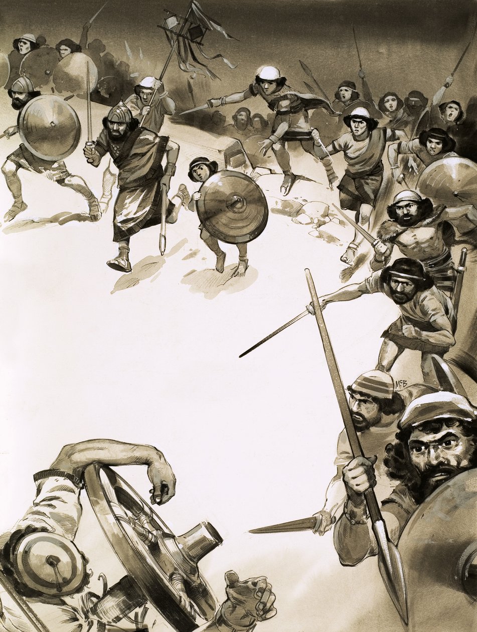 Antiguos británicos atacando a romanos () de Angus McBride